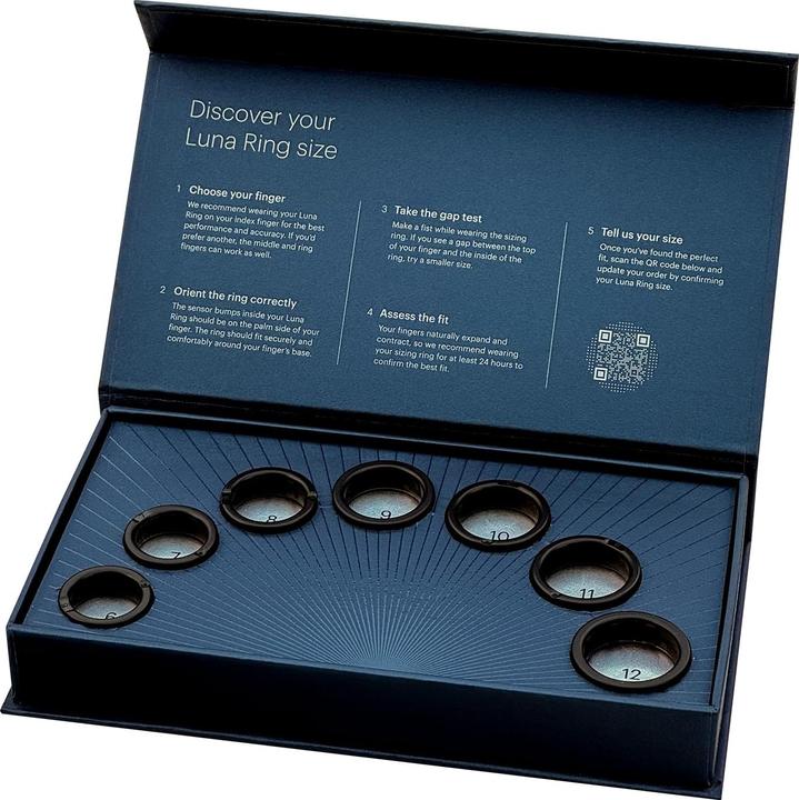Luna Ring Smart Ring Sizing Kit Grösse 6 - 12
