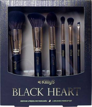 KillyS KILLYS SET Black Heart zestaw pędzli do makijażu 6szt.