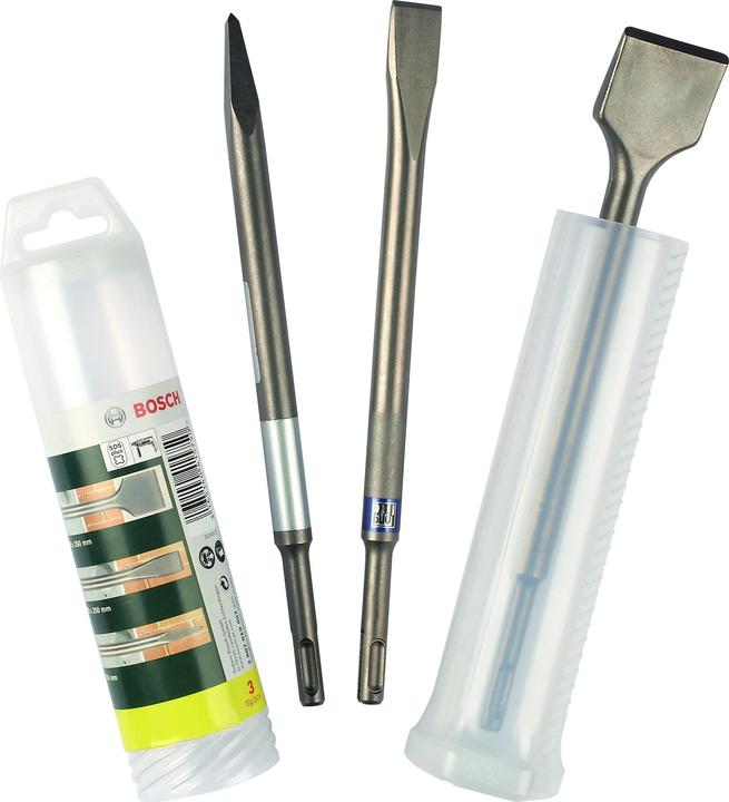 Bosch Zubehör Meissel-Set SDS plus, 3-teilig (52 mm)