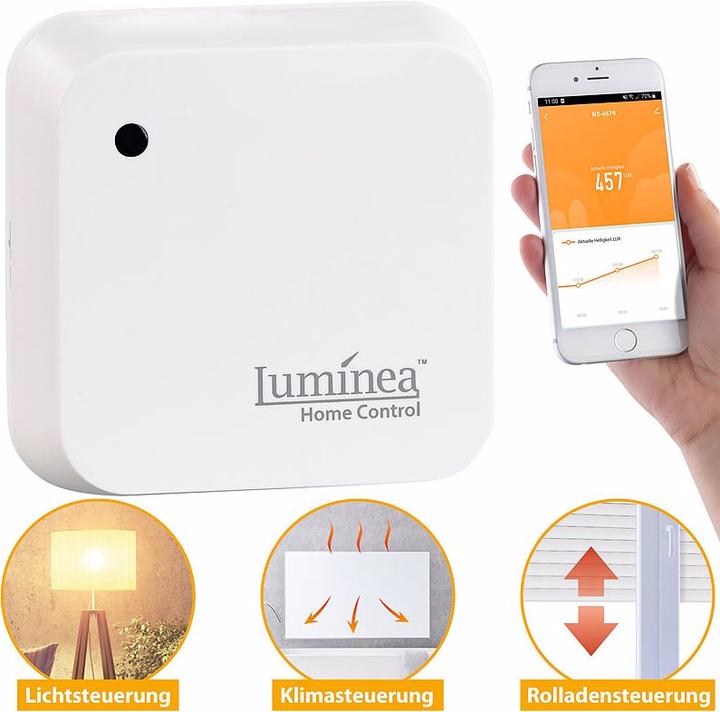 Produktbild Luminea Wetterfester WLAN-Licht- & Dämmerungs-Sensor