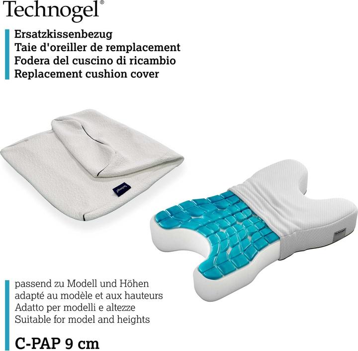 Immagine prodotto Technogel Cuscino di copertura di ricambio C-PAP (Copripiumino, 66 x 40 x 9 cm)