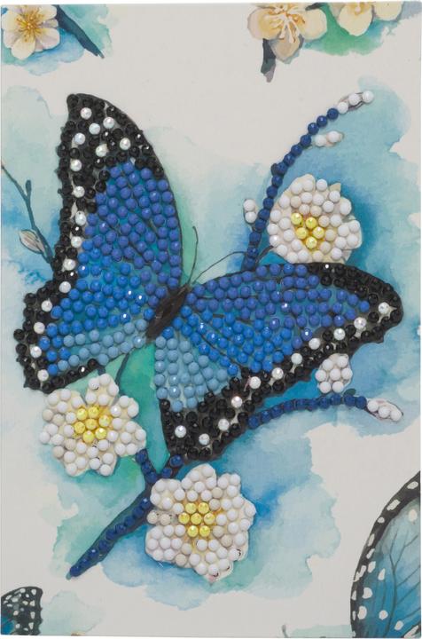 Produktbild Craft Buddy Blue Butterfly, 10x15cm Crystal Art Card