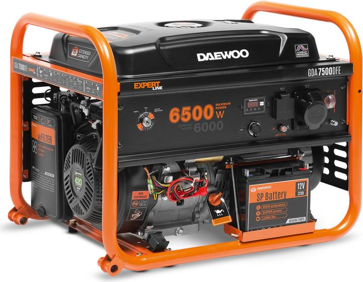 Daewoo Power Products LPG-Benzin Stromerzeuger DUAL-FUEL (6000 W, 30 l)