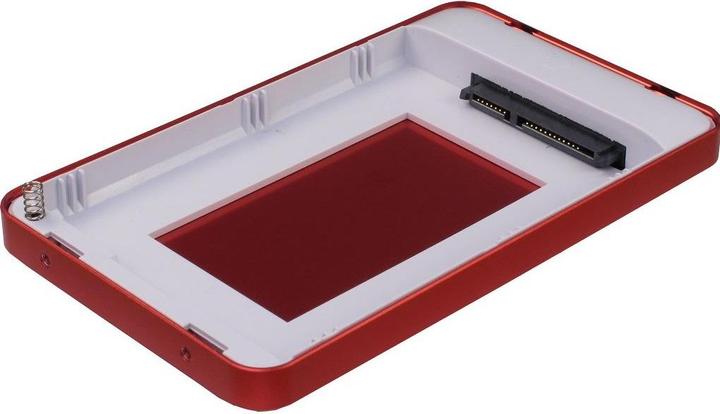 Actual product image Intertech ARGUS GD25609 2.5 USB C - red HDD enclosure for 1x 2.5 inch Sata I II III 4TB Max 9.5 cm thickness (2.5")