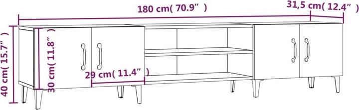 Immagine prodotto VidaXL Bexley (180 x 31,5 x 40 cm)