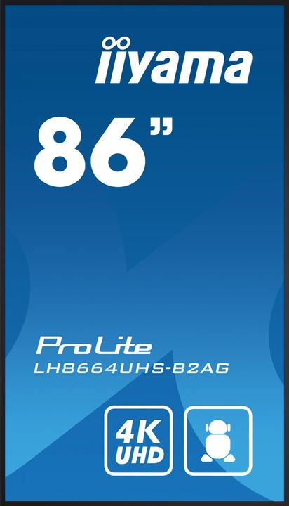 Produktbild iiyama 217,4cm(85,6") LH8664UHS-B2AG 16:9 3xHDMI+2xUSB (Speditionsversand) (3840 x 2160 Pixel, 86")