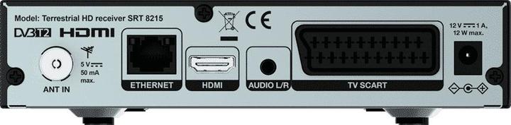 Produktbild Strong DVB-T/T2 set-top-box SRT 8215/ s displejem/ Full HD/ H.265/HEVC/ PVR/ EPG/ USB/ HDMI/ LAN/ S (DVB-T2)