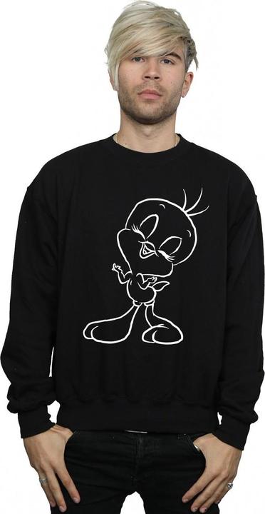 Actual product image Looney Tunes Mens Tweety Pie Outline Sweatshirt (XXL)
