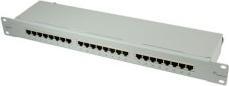 Image du produit Telegärtner TELEGAERTNER Panneau de brassage Cat5e 24Port RJ45 1HE 48,3cm 48,30cm (19") gris clair (26.11.0523)