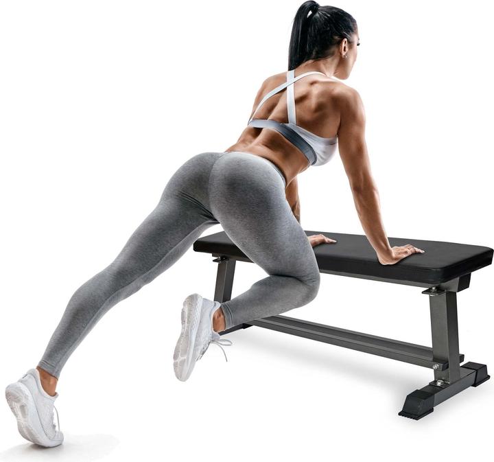 Image du produit Wiltec Banc de musculation plat avec support Banc incliné Banc de fitness Appareil pour abdominaux 300kg
