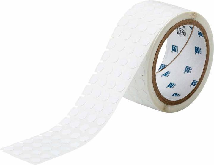 Produktbild Brady THT-143-499-3, Nylongewebe, Weiss, matt, 9.53 mm rund, Deckeletikett, permanent, 4-bahnig (30