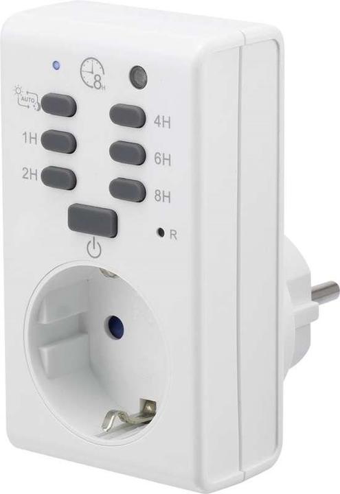 Produktbild Renkforce Steckdosen-Timer analog Tagesprogramm 1289333 1800 W IP20 Dämmerungsfunktion, Countdown-Funktion