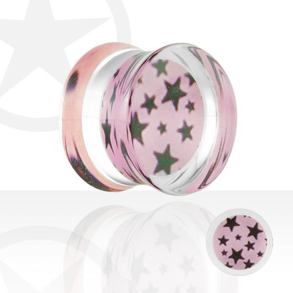 Immagine prodotto Star Piercing Spina svasata con stelle rosa (senza ottone, Acciaio chirurgico 316L)