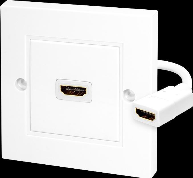 Productafbeelding LogiLink HDMI wandcontactdoos met 1x HDMI aansluiting (0.07 m, HDMI)