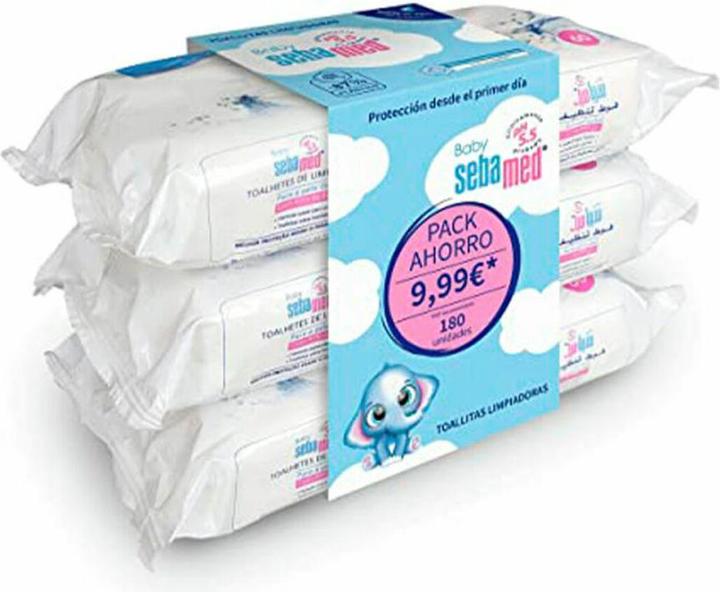 Produktbild Sebamed BABY TOALLITAS LIMPIADORAS set 3 x 60 (180 Stück)