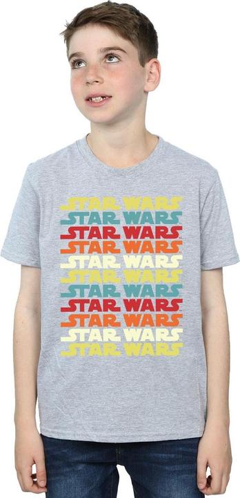 Immagine prodotto Star Wars Retro Repeat Logo Maglietta Ragazzi (140, 146)