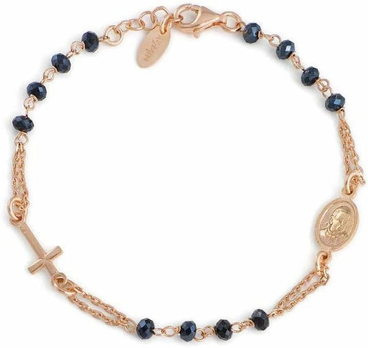 Actual product image Amen Rosary Crystal Cross Bracelet (20 cm, Silver 925)