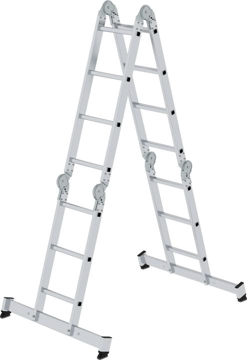 Munk Aluminium multi-purpose ladder, incl. working platform, 14 rungs. (Multi-purpose ladder, 420 cm)