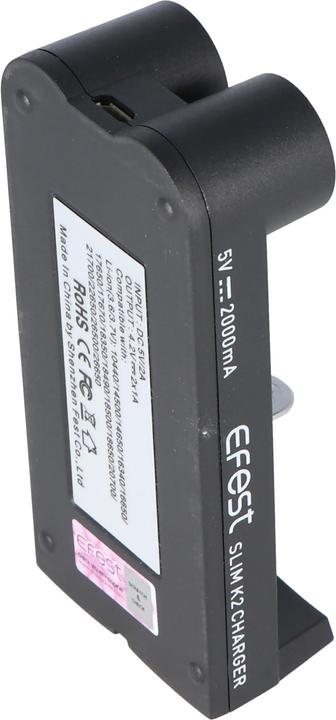 Immagine prodotto Efest SLIM K2 2-Schacht Li-Ion-Akkuladegerät (1 pz., Batteria + Caricabatterie)