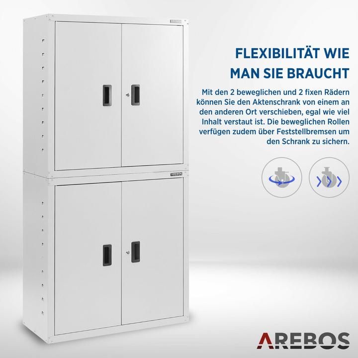 Image du produit Arebos Armoire de classement (180 x 90 x 40 cm)
