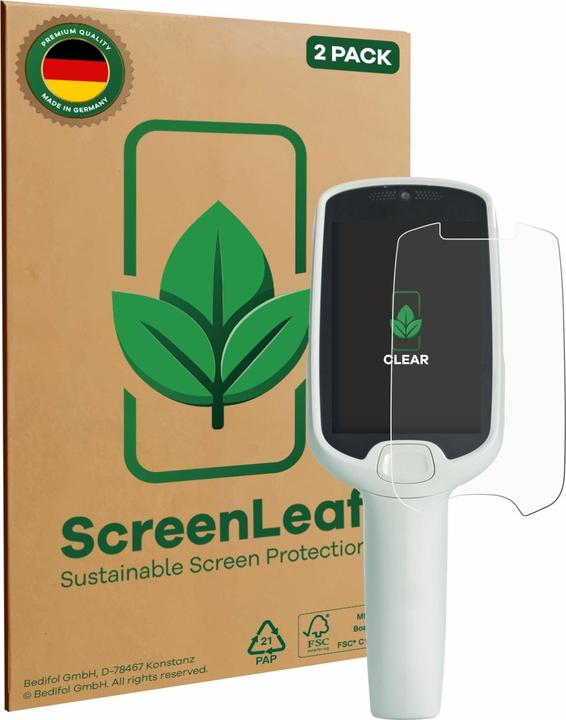 Productafbeelding ScreenLeaf Schutzfolie nachhaltiger Displayschutz Display Schutz Folie Klar Transparent (2 Stuk, Samsung Galaxy S20+)