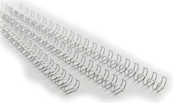 Image du produit GBC Dos de reliure en fil métallique, 12 mm, 21 anneaux, argenté