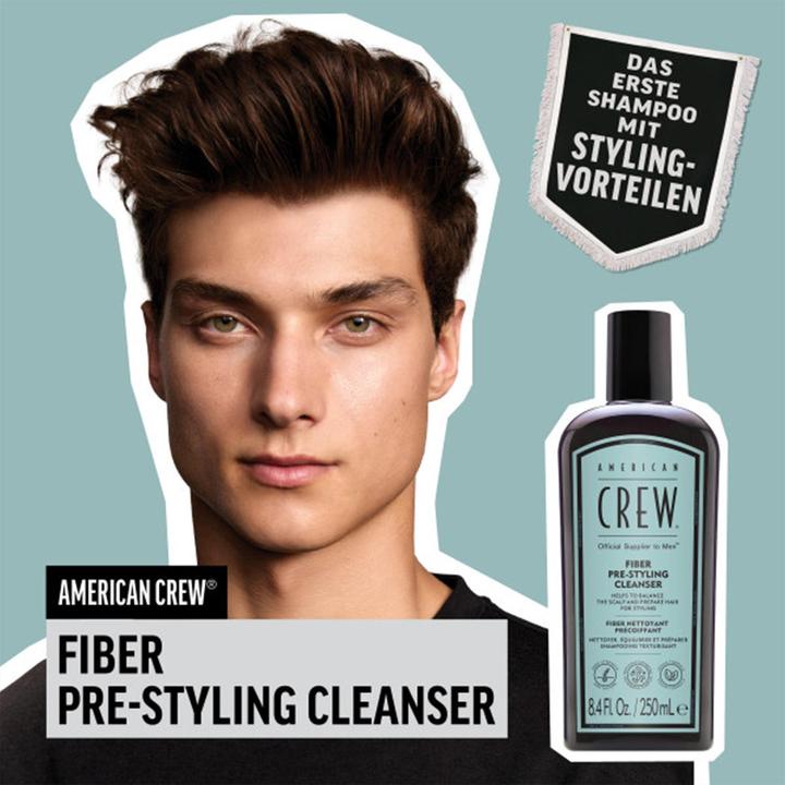 Actual product image American Crew Fiber Pre-Styling Cleanser, 250ml (250 ml, Liquid shampoo)