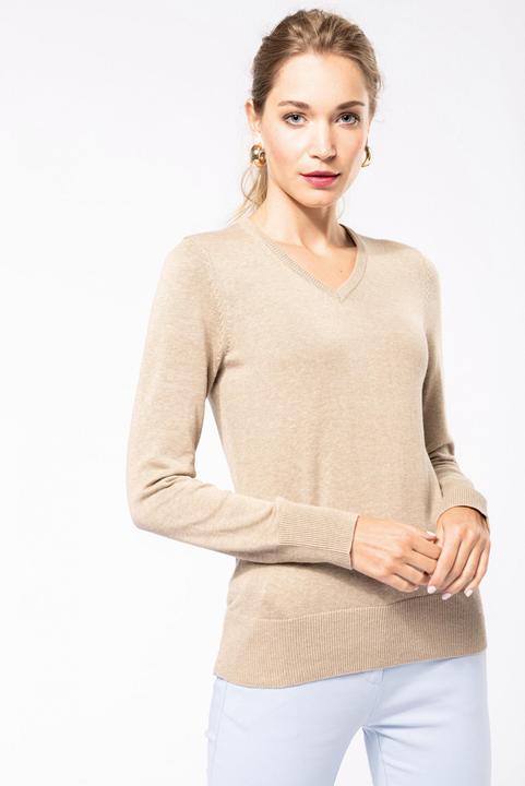 Produktbild Kariban Pullover mit V-Ausschnitt Damen (XS)