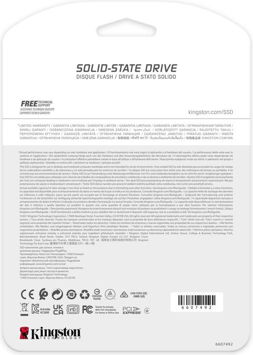 Produktbild Kingston FURY Renegade (500 GB, M.2 2280)