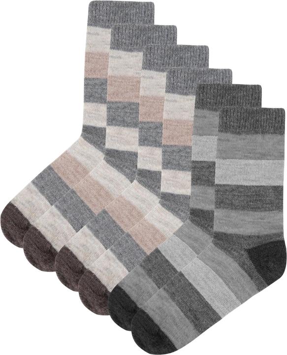 Actual product image Normani 6 pairs of alpaca socks wide striped (pack of 6, 47 - 50)
