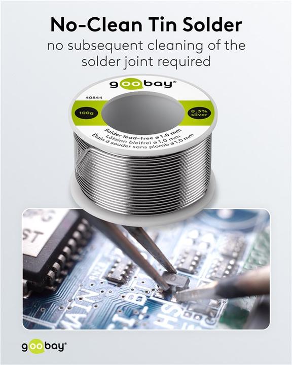 Actual product image Goobay Professional lead-free solder, ø 1.0 mm, 100 g (Solder)