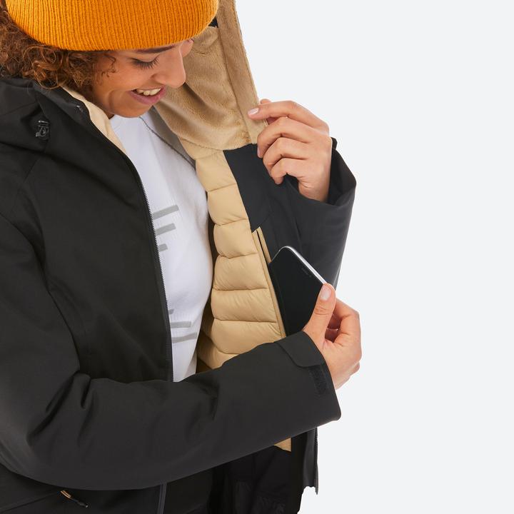 Produktbild Wedze Skijacke Damen warm 500 schwarz (XXS)