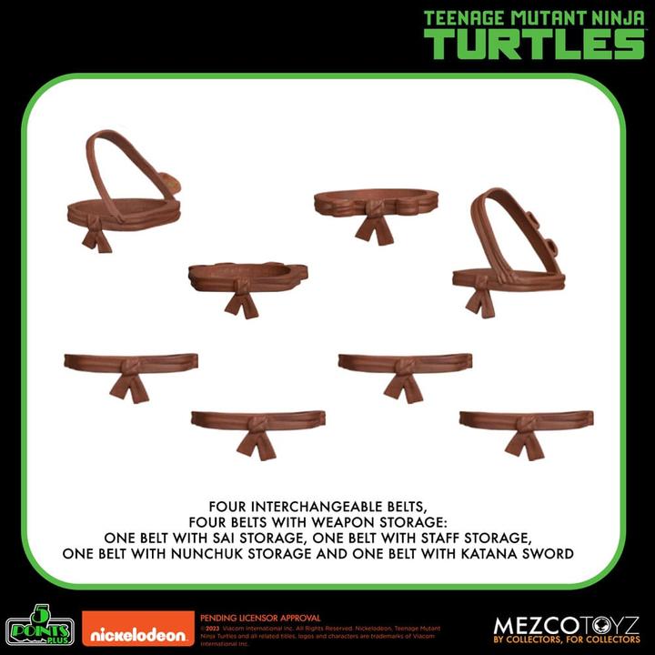 Energie-Label Mezco Toys Teenage Mutant Ninja Turtles Actionfiguren Teenage Mutant Ninja Turtles Deluxe Set 8 cm