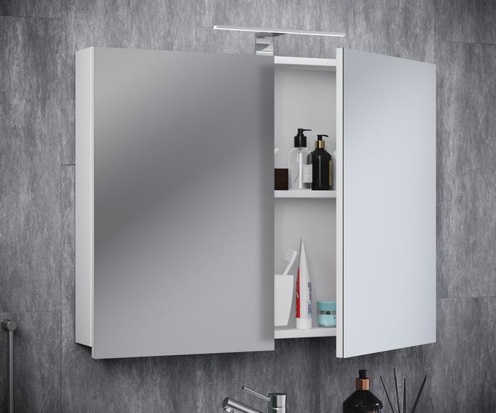Actual product image VCM Wood bathroom furniture mirror cabinet Badinos 80 cm (80 x 12 cm)