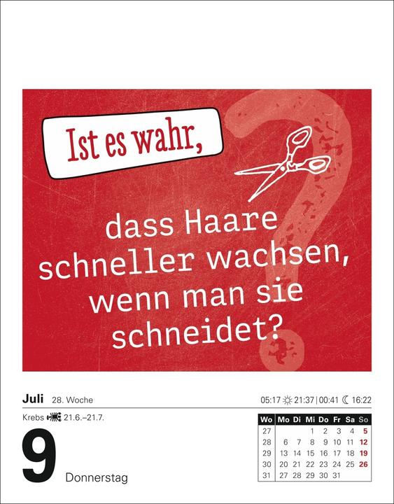 Actual product image Harenberg Ist es wahr, dass...? Tagesabreisskalender 2026 - Alltagswissen auf dem Prüfstand (German)