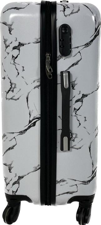 Actual product image Trolleymax Trolleymaxx travel case marble white matt