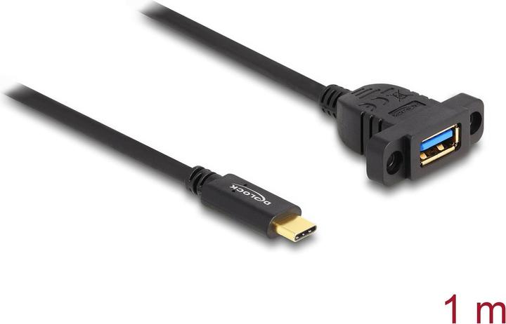 Immagine prodotto Delock SuperSpeed USB 10 Gbps 1m per l'installazione nero (1 m, USB 3.2 Gen 2)