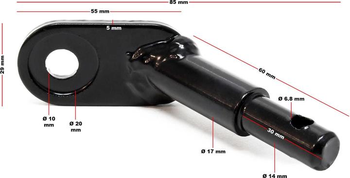 Actual product image Wiltec Trailer Hitch for Bicycles Non Corrosive and Widely Compatible