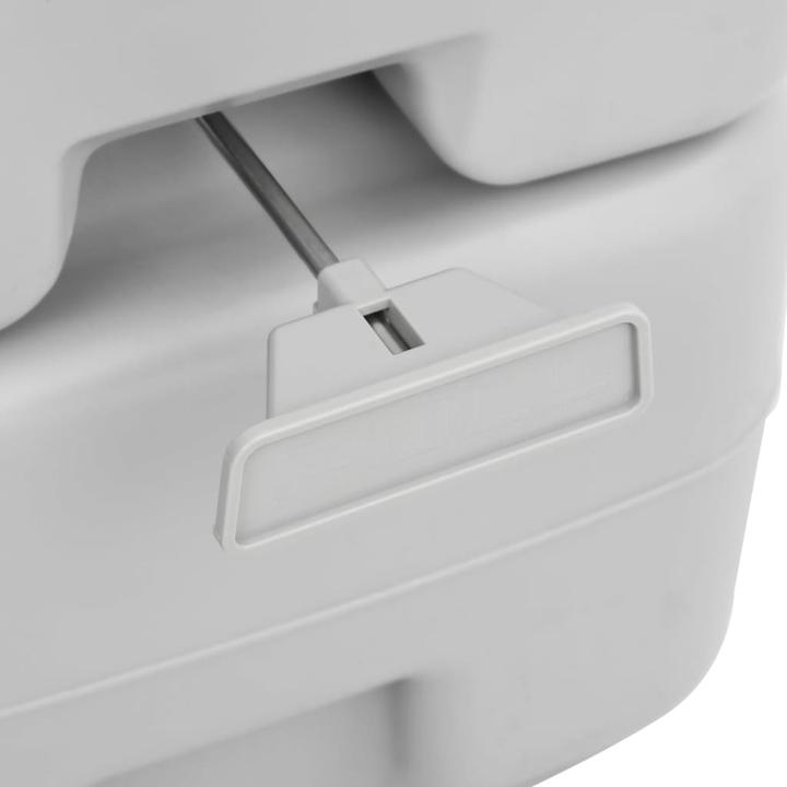 Actual product image VidaXL Camping Toilet Portable Grey and White 20+10 L HDPE