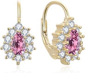 Produktbild Beneto Gold-plated earrings with pink zirconia AGUC3298P-GOLD
