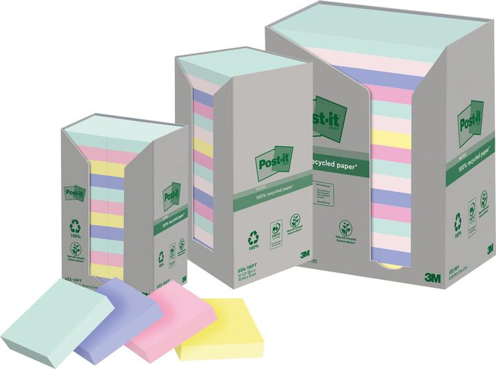 Productafbeelding Post-it Recycling Toren (127 x 76 mm)