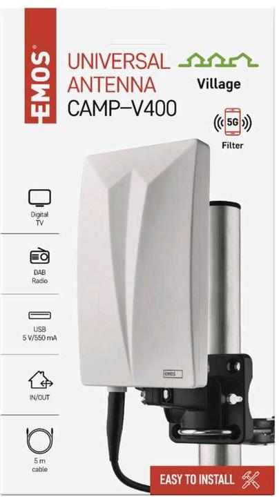 Produktbild Emos Universale Antenne Village Camp–V400 (DVB-T2, DVB-T, DAB+)
