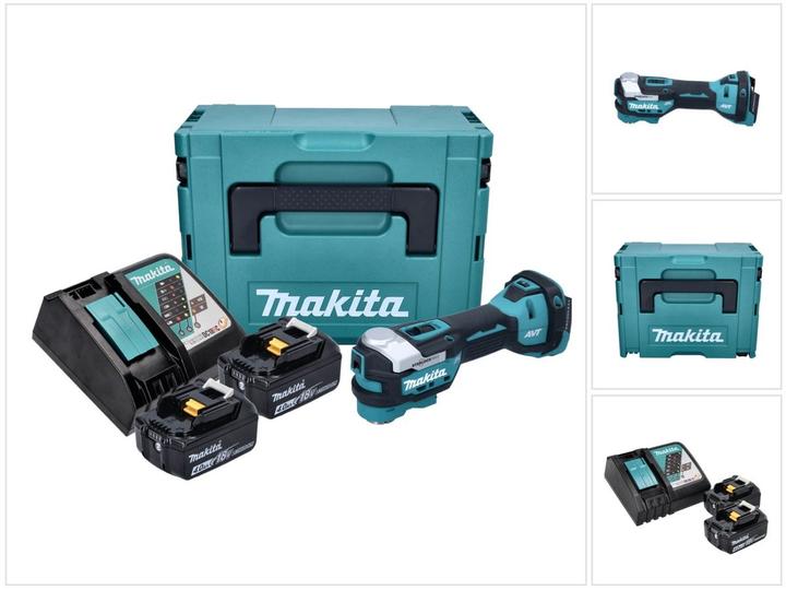 Makita DTM 52 RMJ Akku Multifunktionswerkzeug 18 V Starlock Max Brushless + 2x Akku 4,0 Ah + Ladeger