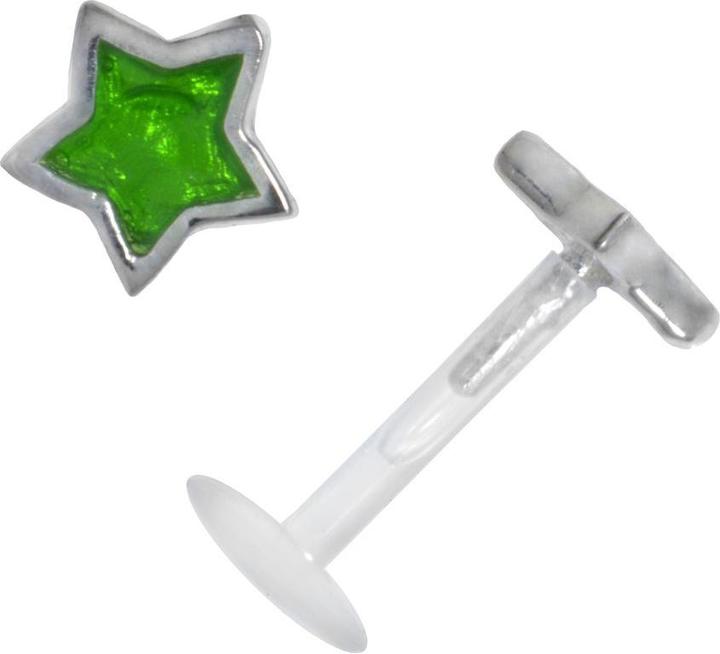 Produktbild Bijouteria Piercing für Lippe/Tragus (Bioplast, Silber 925, Email)