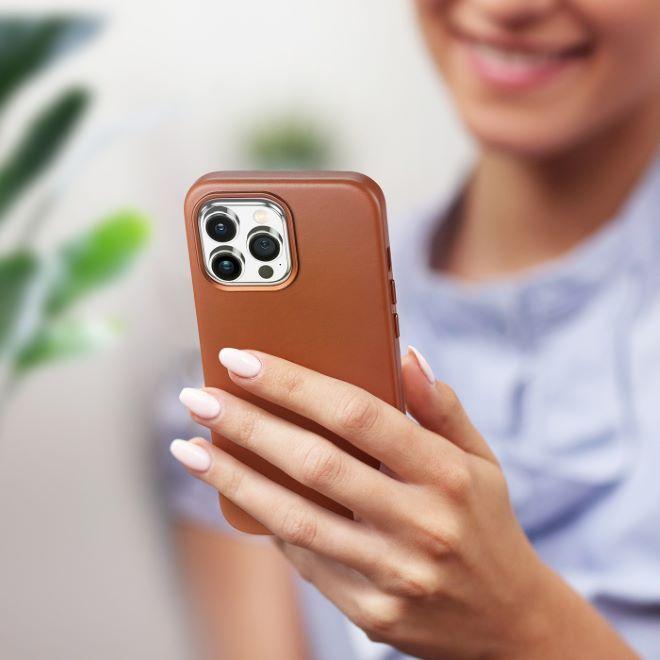 Actual product image Dux Ducis Naples Series Genuine Leather Case (Apple iPhone 14 Pro Max)