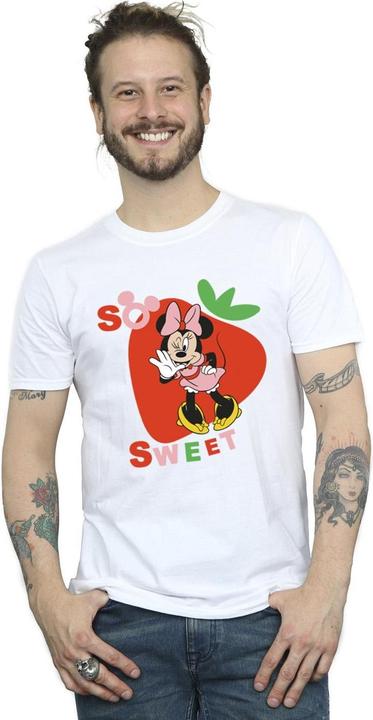 Actual product image Disney Mens Minnie Mouse So Sweet Strawberry T-Shirt (XL)
