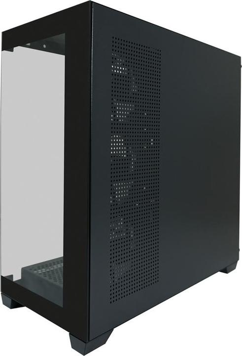 Image du produit LC-Power Boîtier MidiTower 715B black USB3.2/Audio,sans alimentation,SEAMLESS X (mATX, Mini-ITX, ATX)