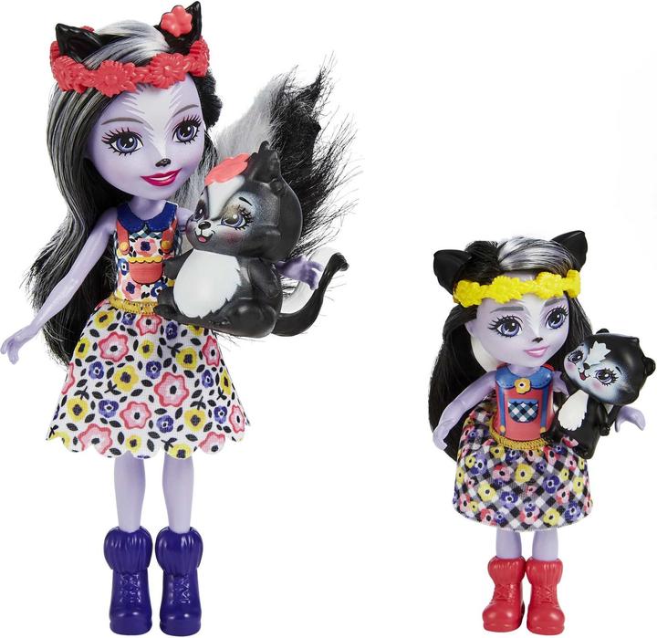 Produktbild Enchantimals Sage Skunk Puppe und kleine Schwester