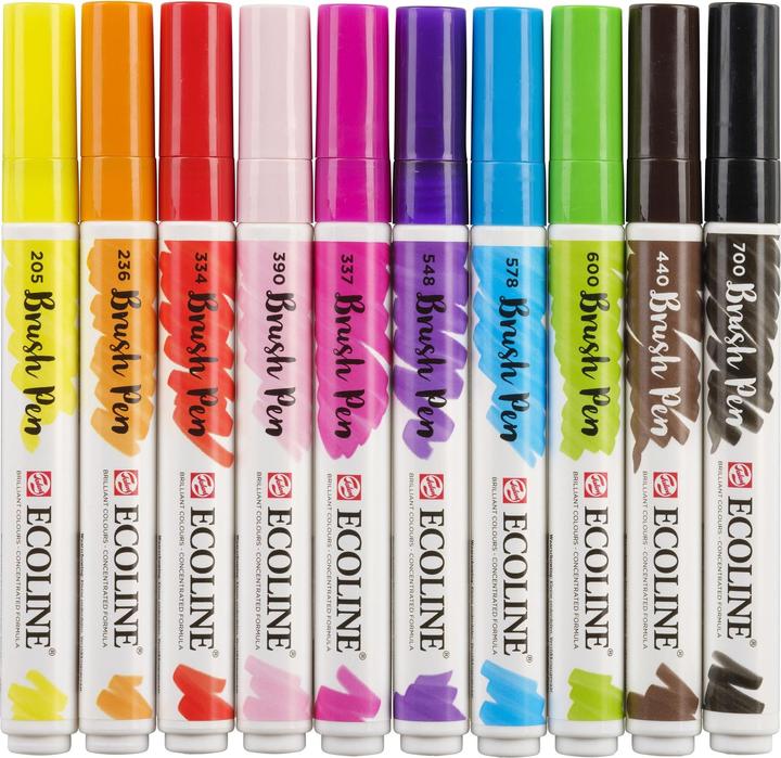 Produktbild Talens Ecoline Brush Pen (Mehrfarbig, 10 x)