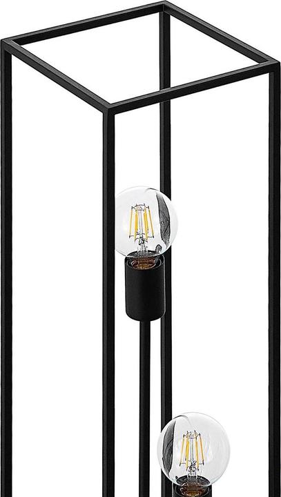 Actual product image Lindby Krisha floor lamp in black steel, 3-light. (E27)